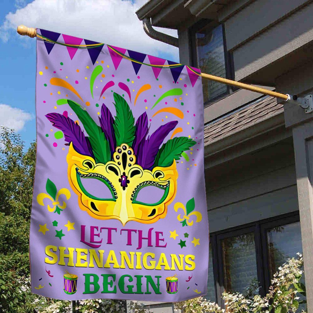 Mardi Gras Flag Let The Shenanigans Begin TQN780F