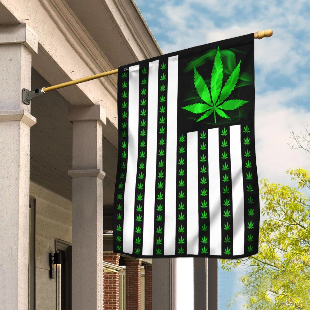 Marijuana Leaf American Flag