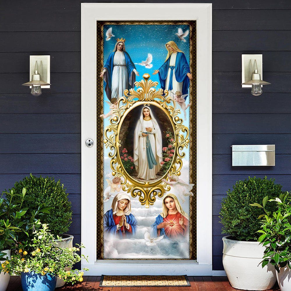 Mary, Mother Of Jesus. The Blessed Virgin Mary Door Cover THB3812D