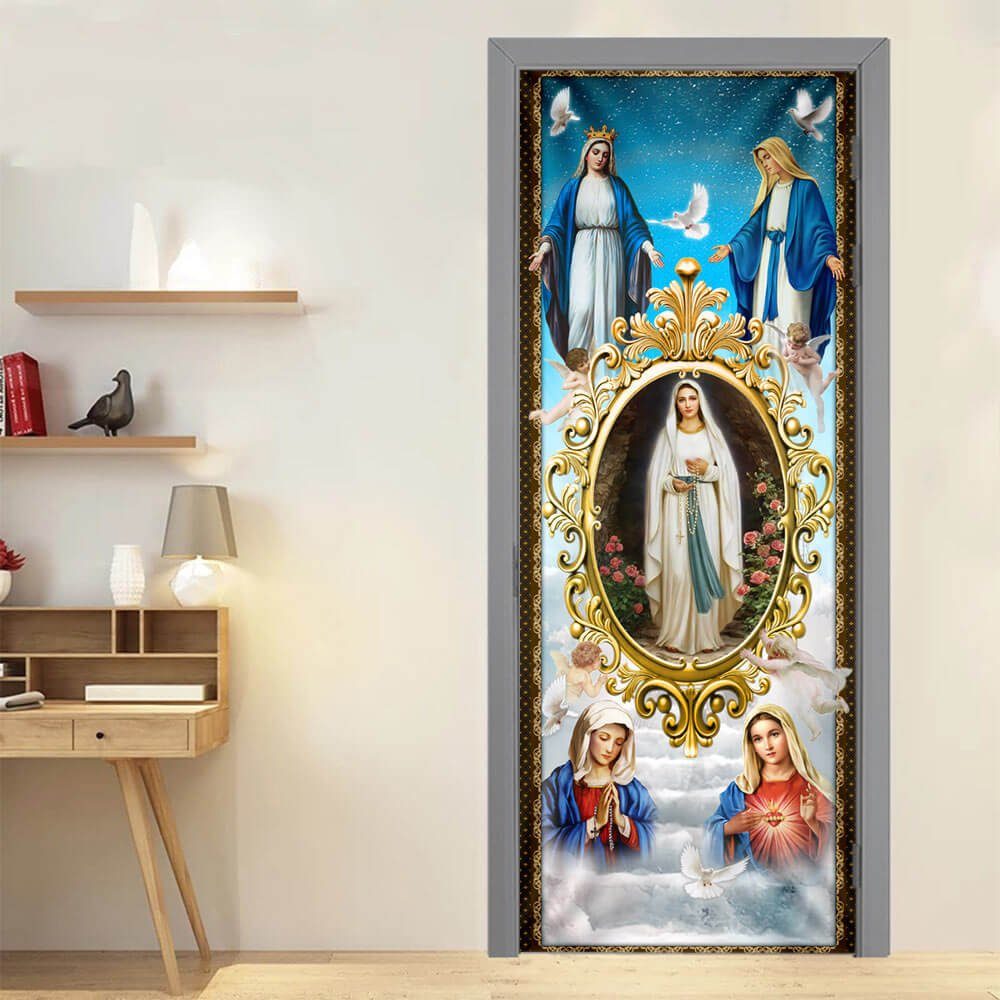 Mary, Mother Of Jesus. The Blessed Virgin Mary Door Cover THB3812D