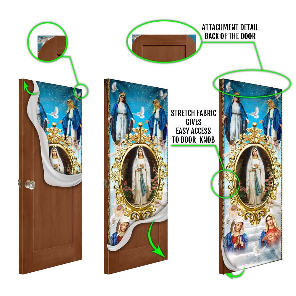 Mary, Mother Of Jesus. The Blessed Virgin Mary Door Cover THB3812D