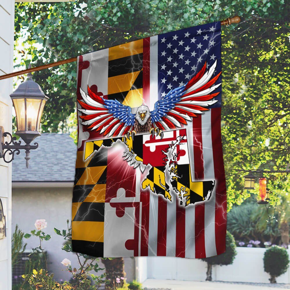 Maryland American Eagle Flag THB3471Fv1