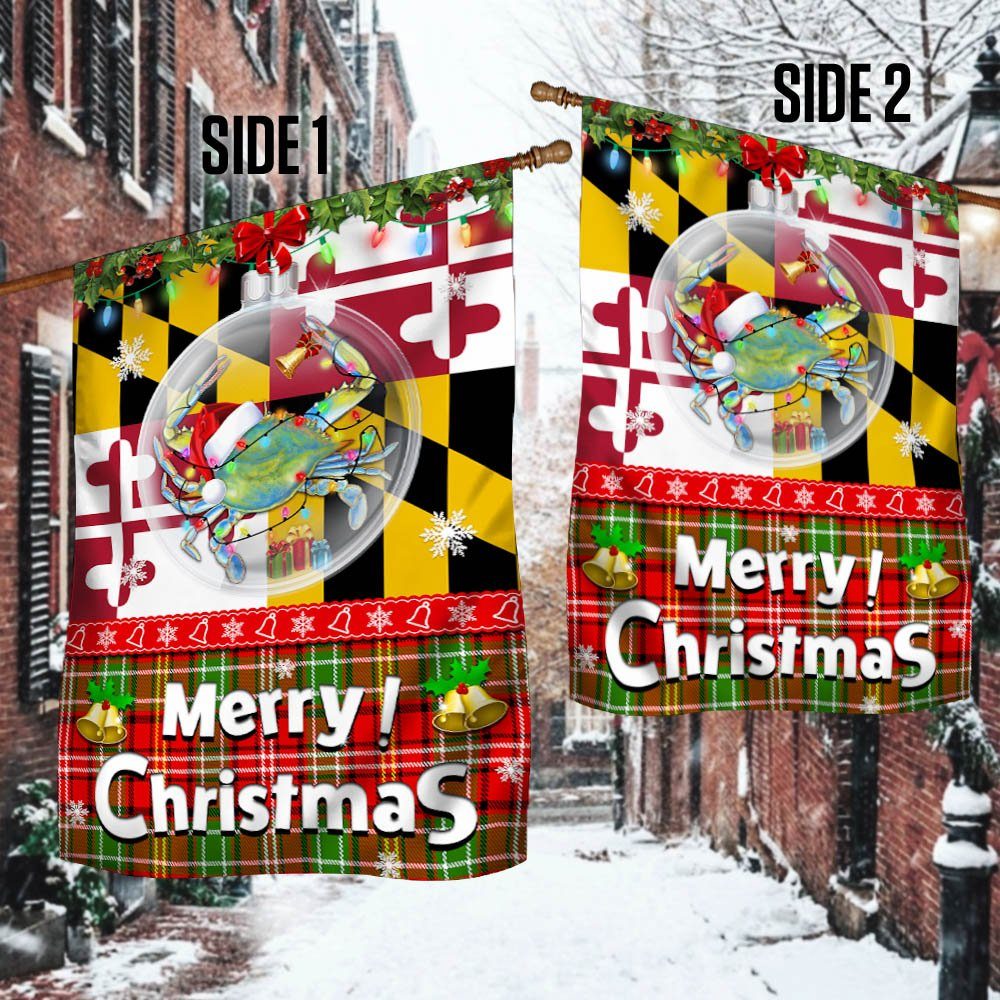 Maryland Flag Merry Christmas BNN613F