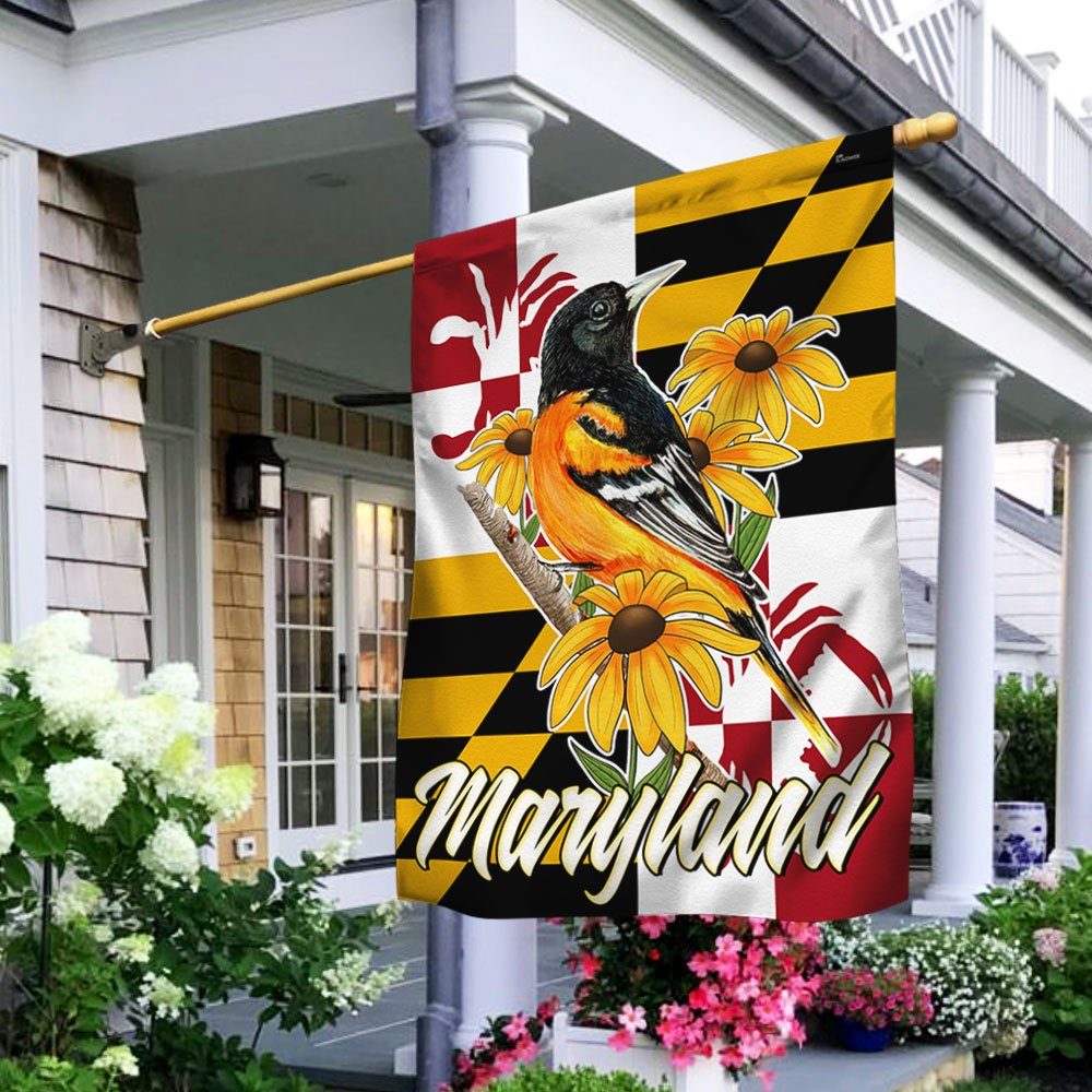 Maryland State Baltimore Oriole and Black-Eyed Susan Flag MLN440F