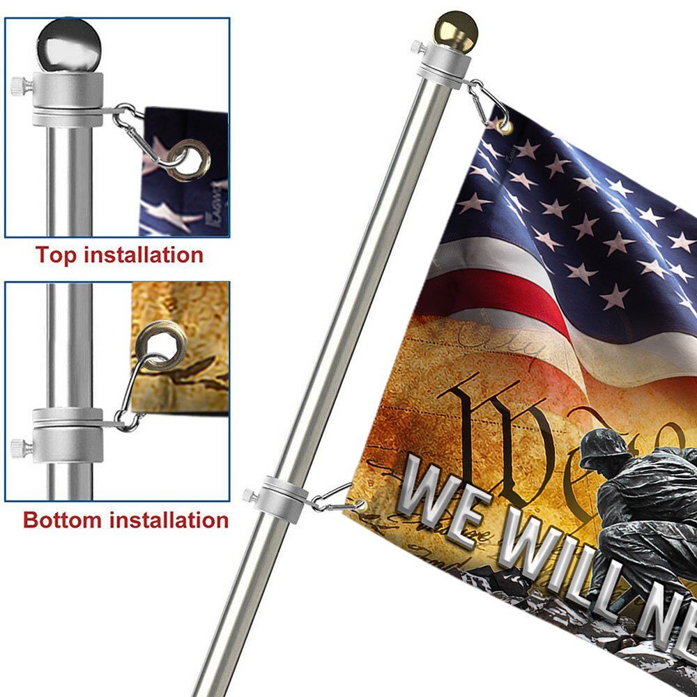 Memorial Day Grommet Flag We Will Never Forget BNL316GFv2