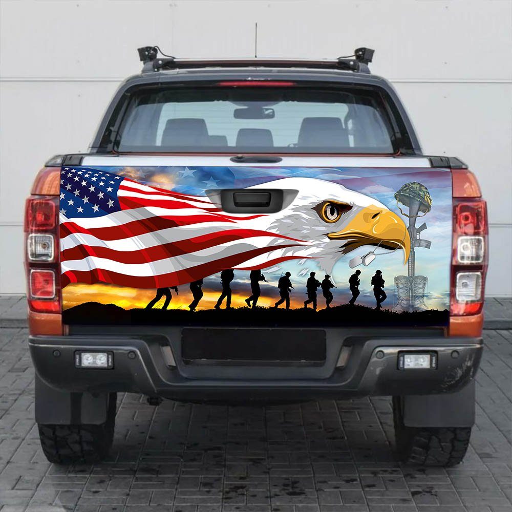 Memorial Day Remember & Honor Veteran Truck Tailgate Decal Sticker Wrap TPT782TD