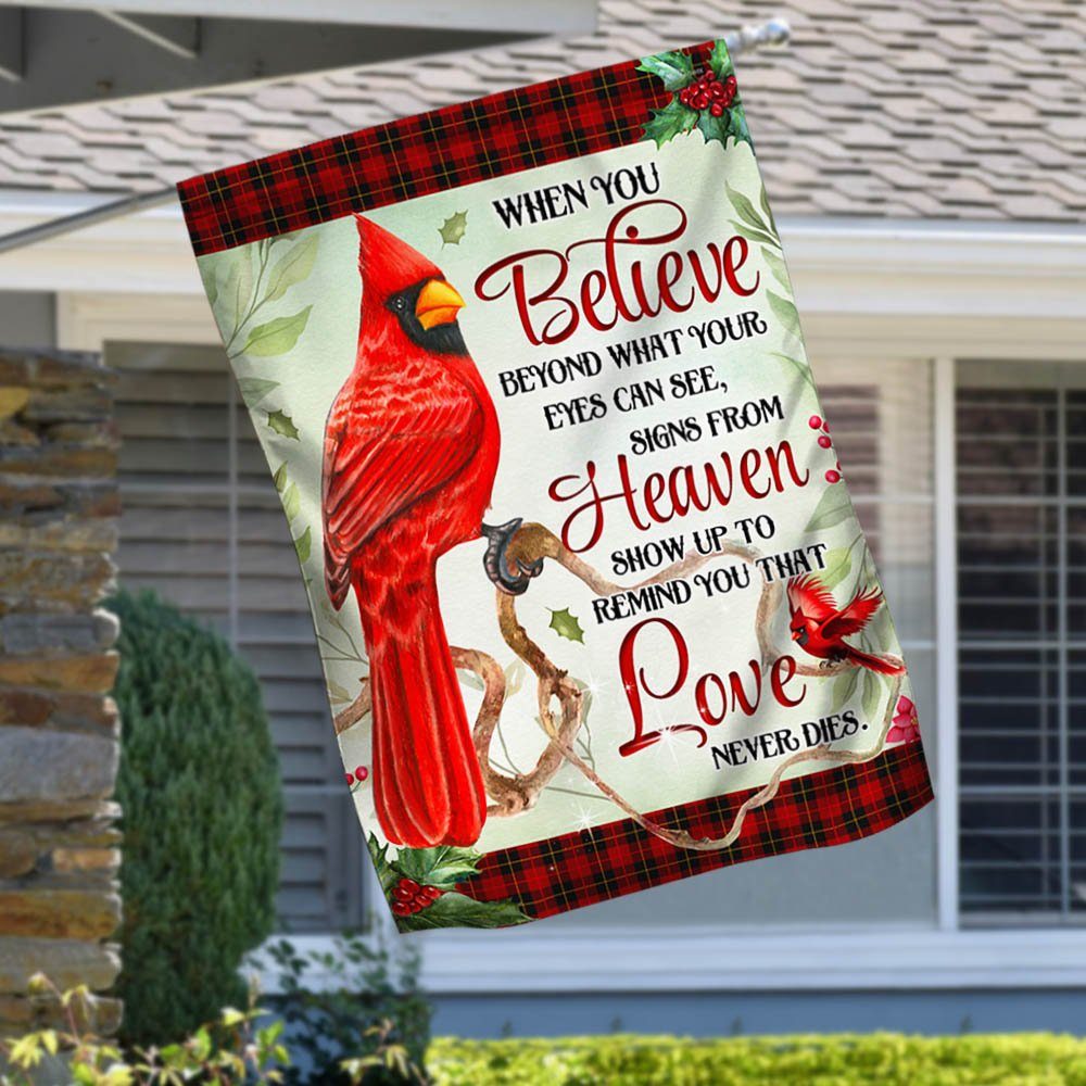 Memorial Flag Cardinal Signs From Heaven Flag MLH2160F
