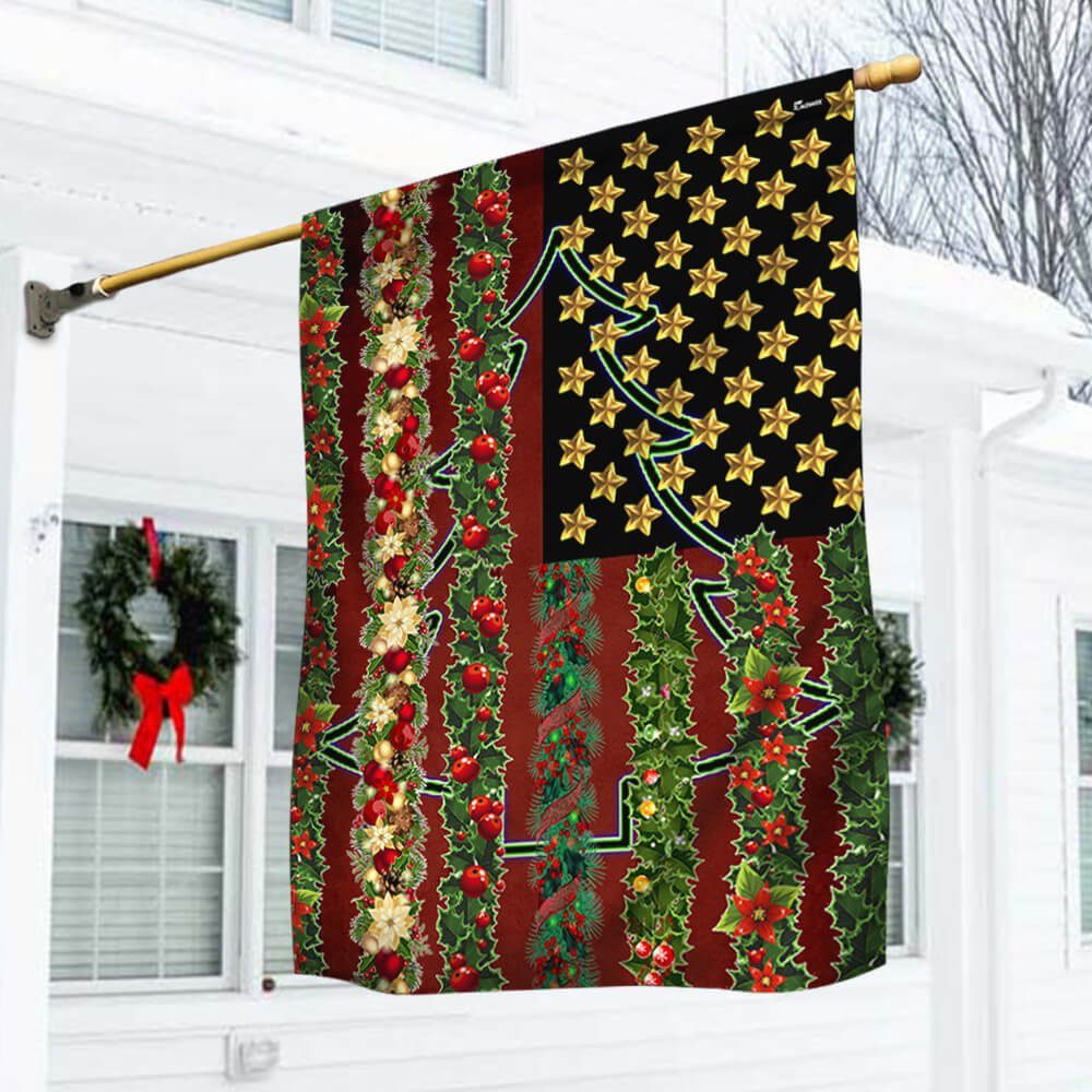 Merry Christmas American Flag TTV351F