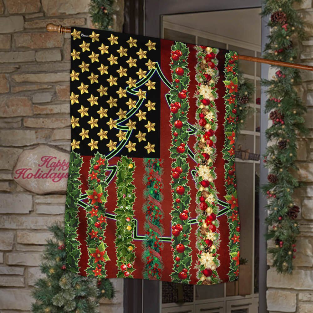 Merry Christmas American Flag TTV351F