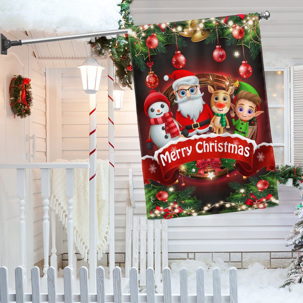 Merry Christmas Flag Funny Christmas Character LNT816F