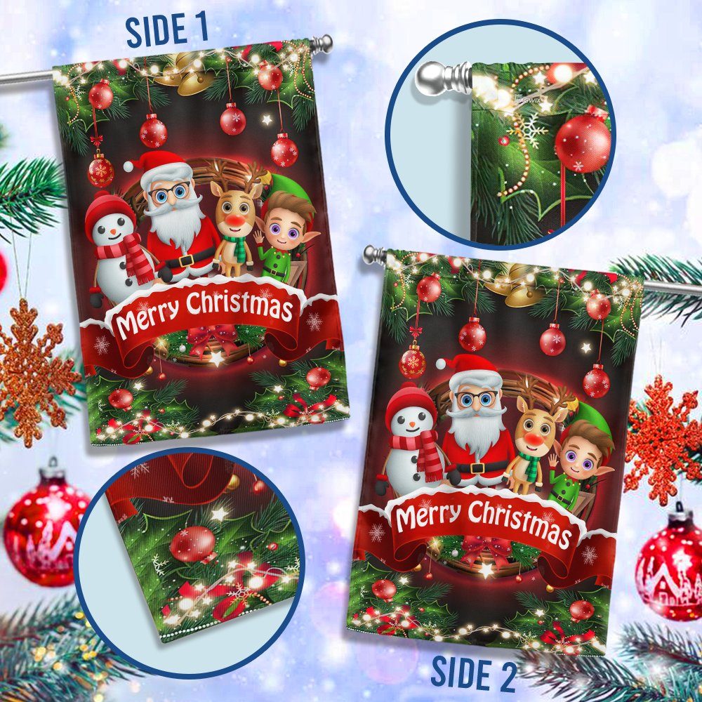 Merry Christmas Flag Funny Christmas Character LNT816F