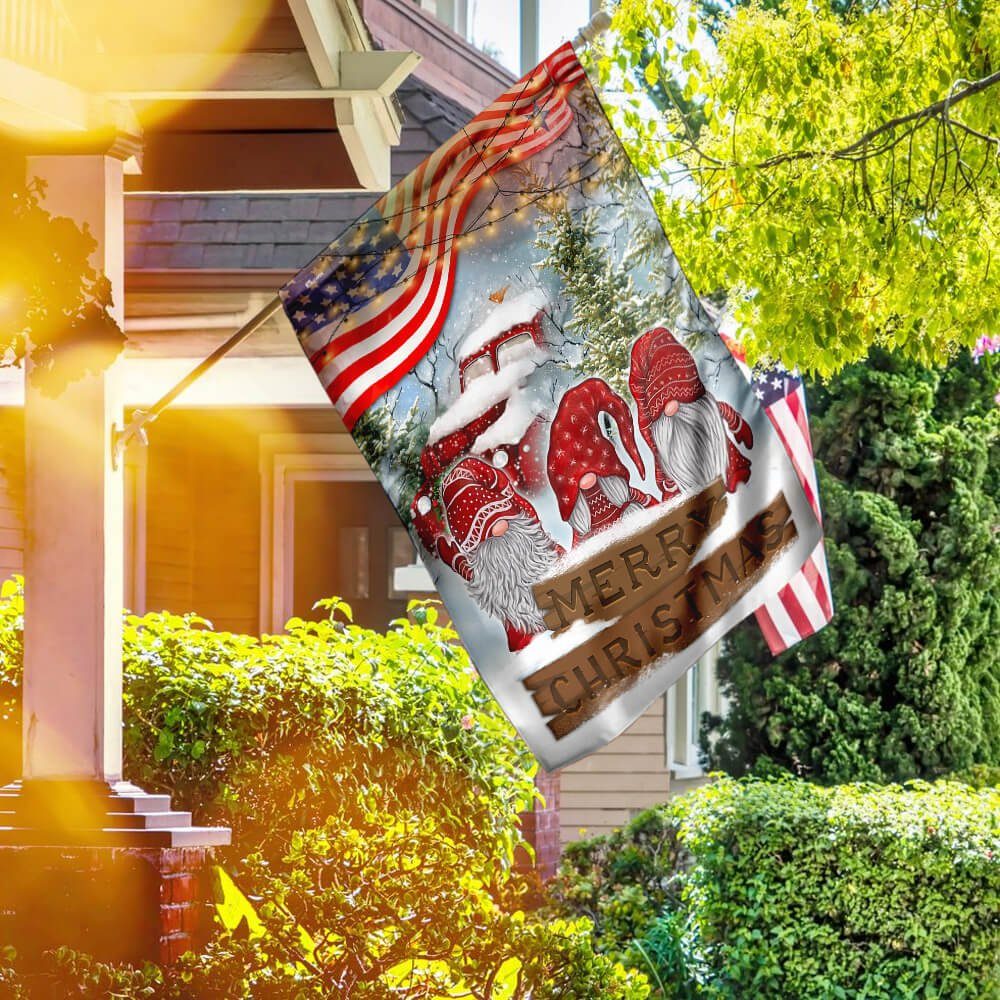 Merry Christmas Gnome Flag