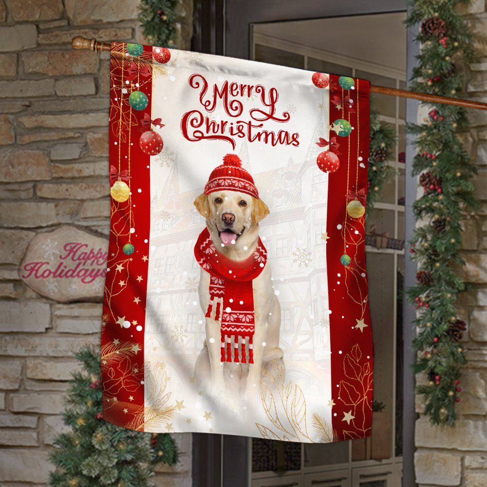 Merry Christmas Labrador Retriever Christmas Season Flag TRV1582F