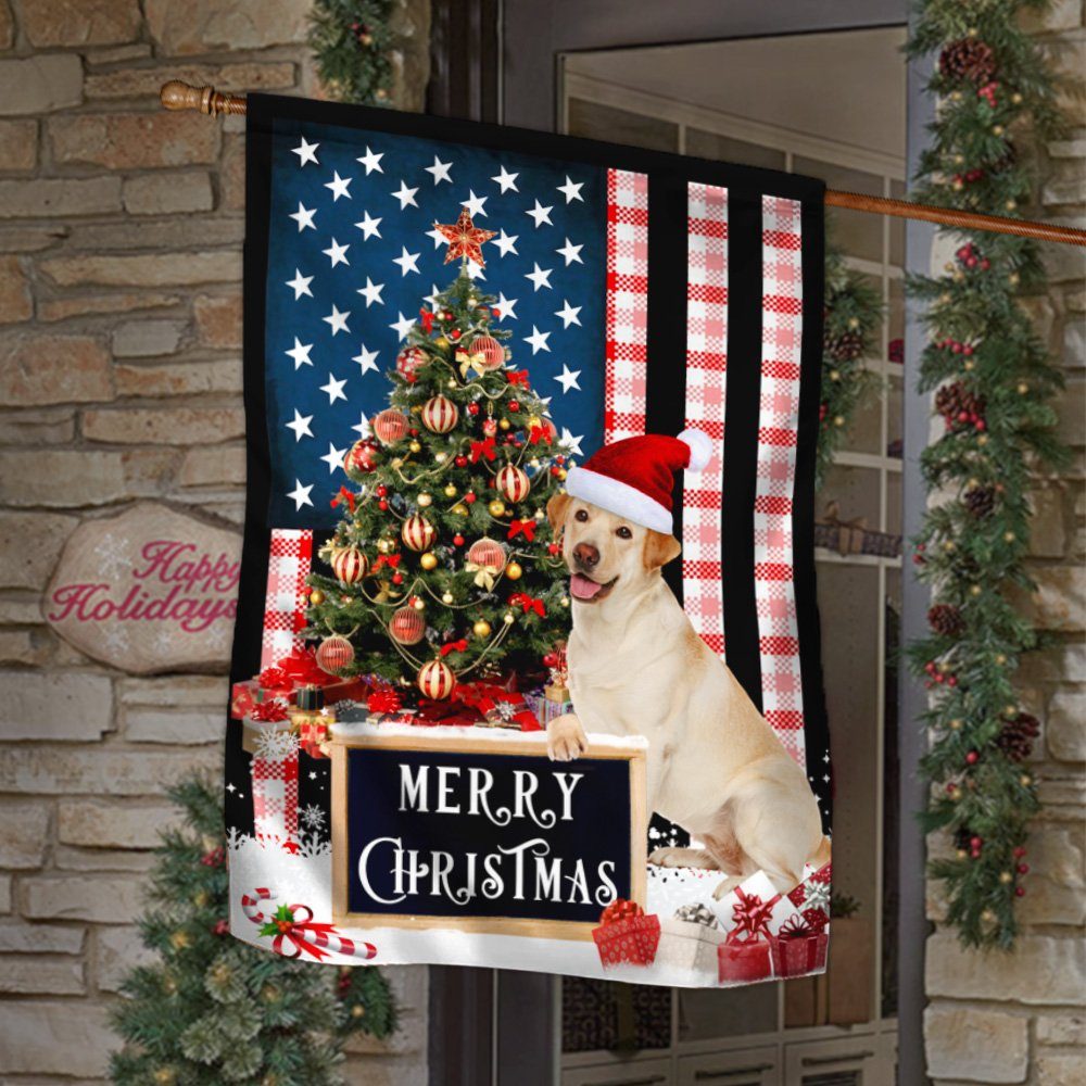 Merry Christmas Labrador Retriever Flag TRN468Fv22
