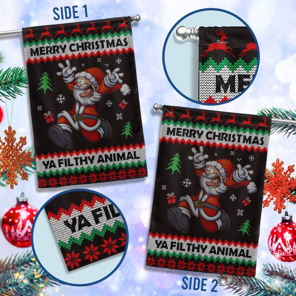 Merry Christmas Ya Filthy Animal Flag LNT697F