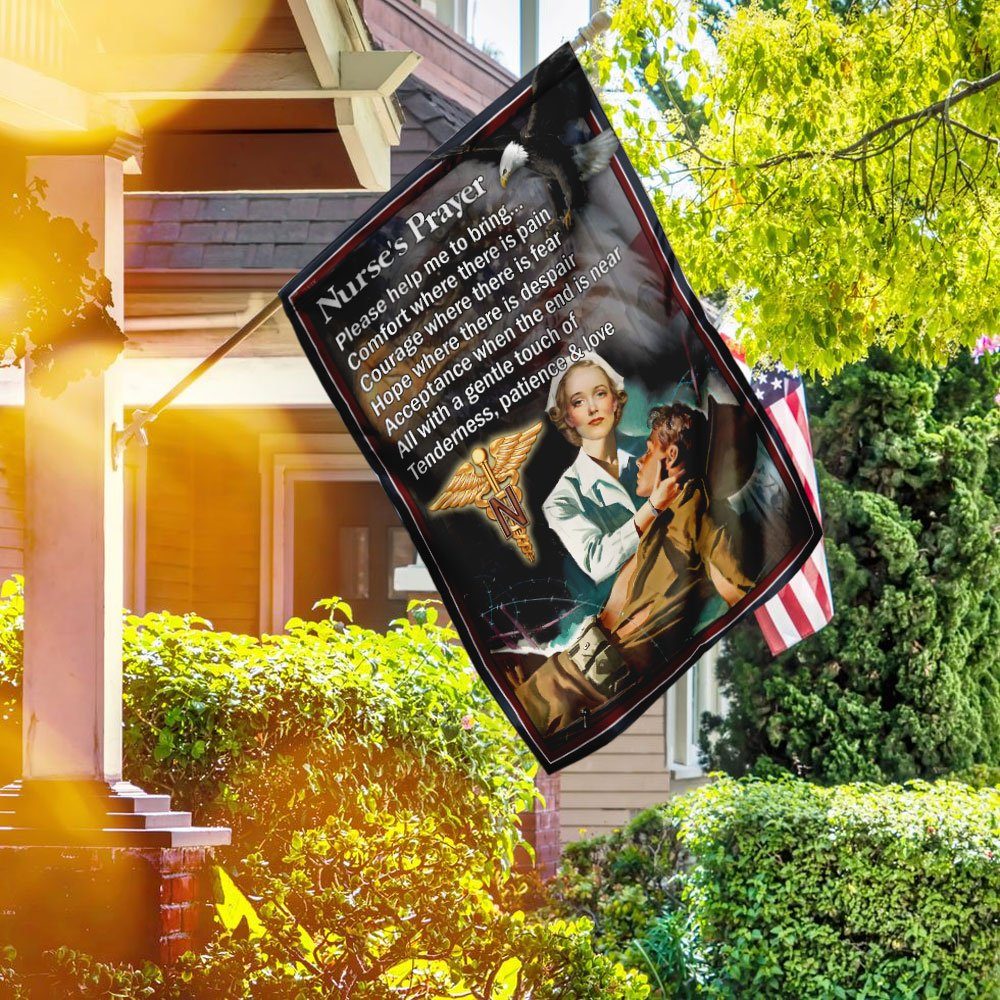 Military Nurse American Flag