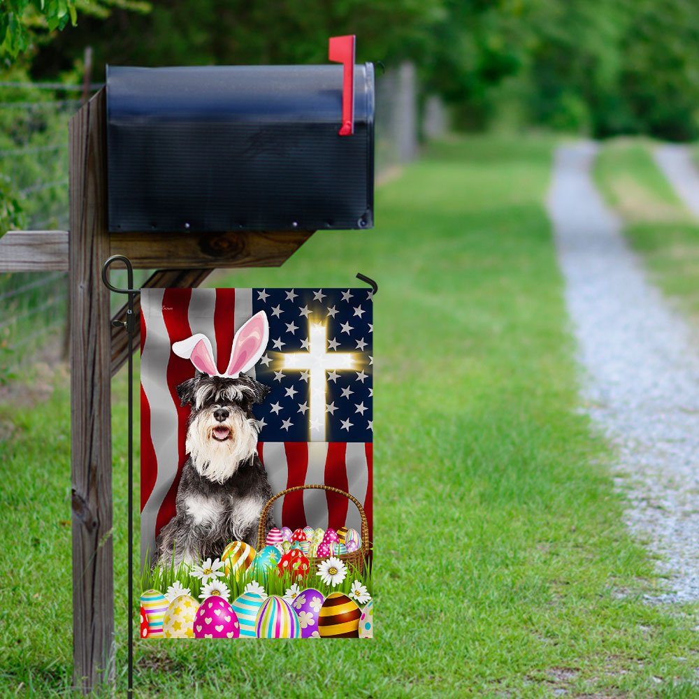 Miniature Schnauzer Easter American Flag Miniature Schnauzer Easter American Flag