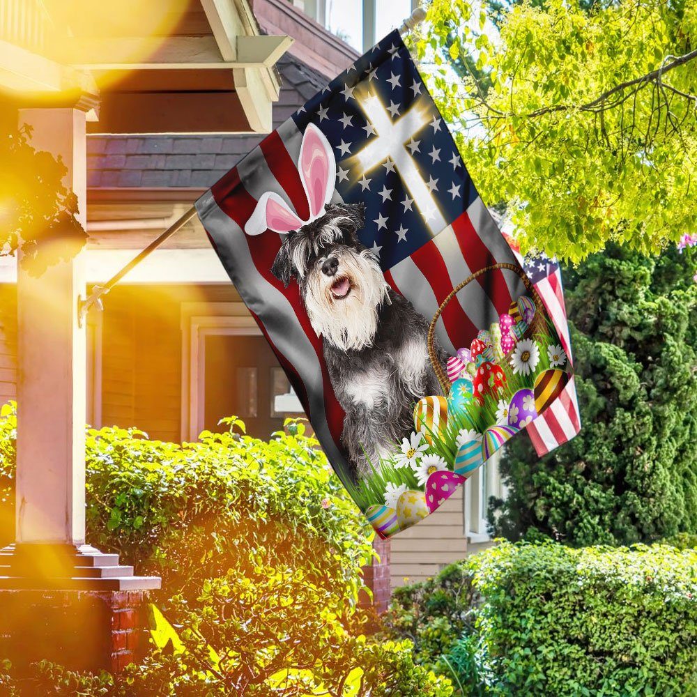 Miniature Schnauzer Easter American Flag