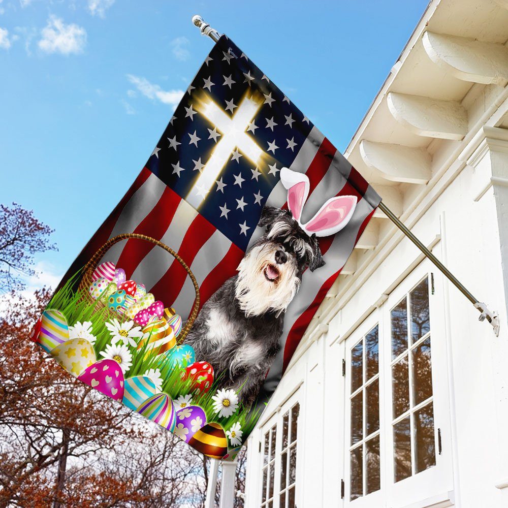 Miniature Schnauzer Easter American Flag Miniature Schnauzer Easter American Flag