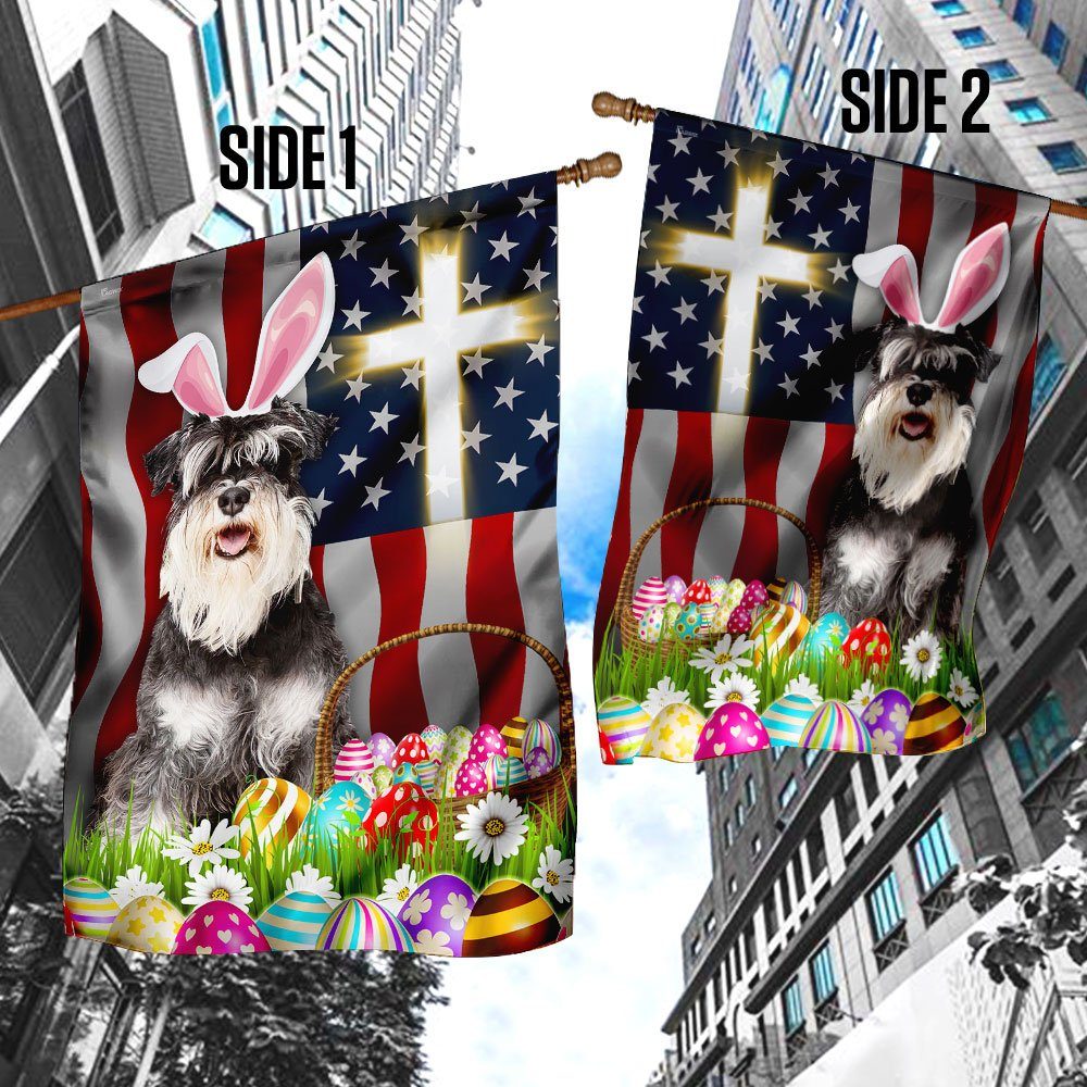 Miniature Schnauzer Easter American Flag Miniature Schnauzer Easter American Flag
