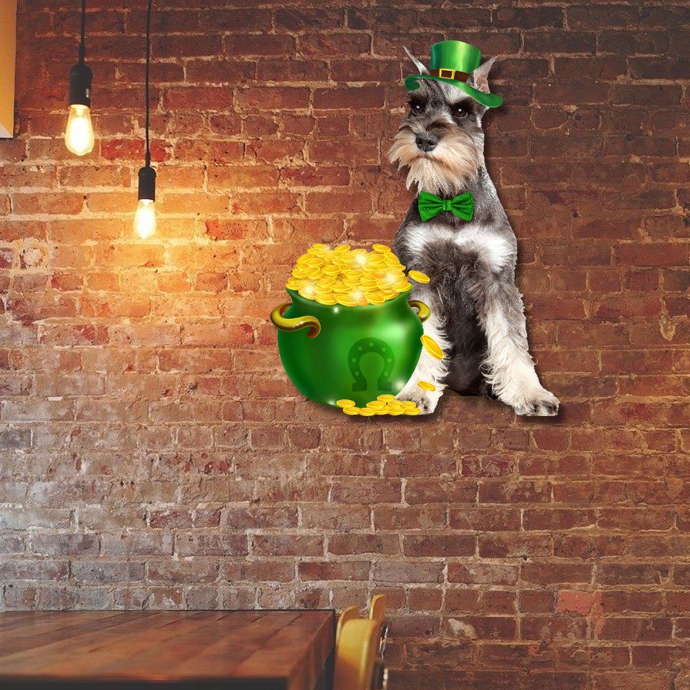 Miniature Schnauzer Hanging Metal Sign, Irish Happy Saint Patrick’s Day QNN620MSv3 Miniature Schnauzer Hanging Metal Sign, Irish Happy Saint Patrick’s Day QNN620MSv3