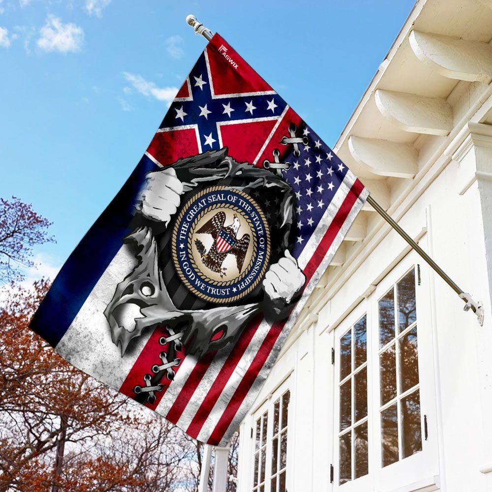 Mississippi And American Flag