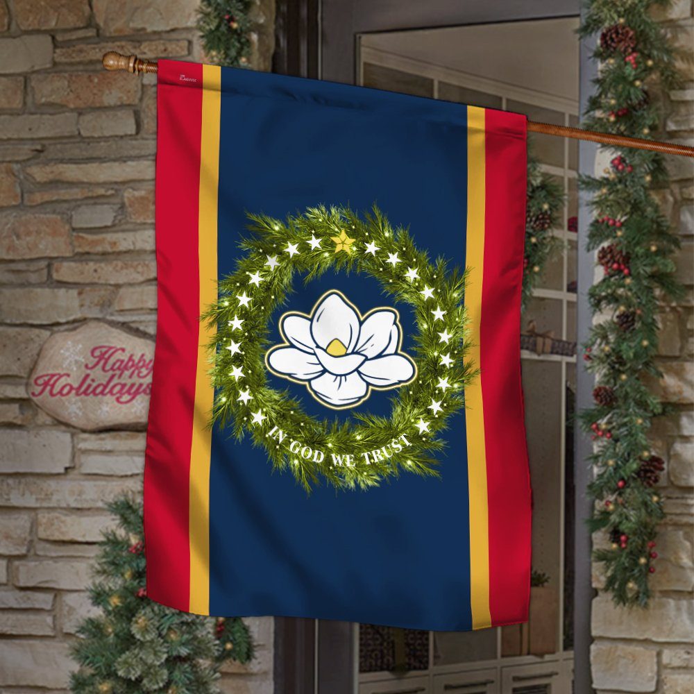 Mississippi Christmas Flag The Magnolia State BNN695F