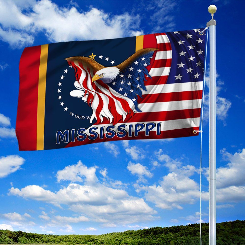 Mississippi Eagle Grommet Flag MLH1774GFv6