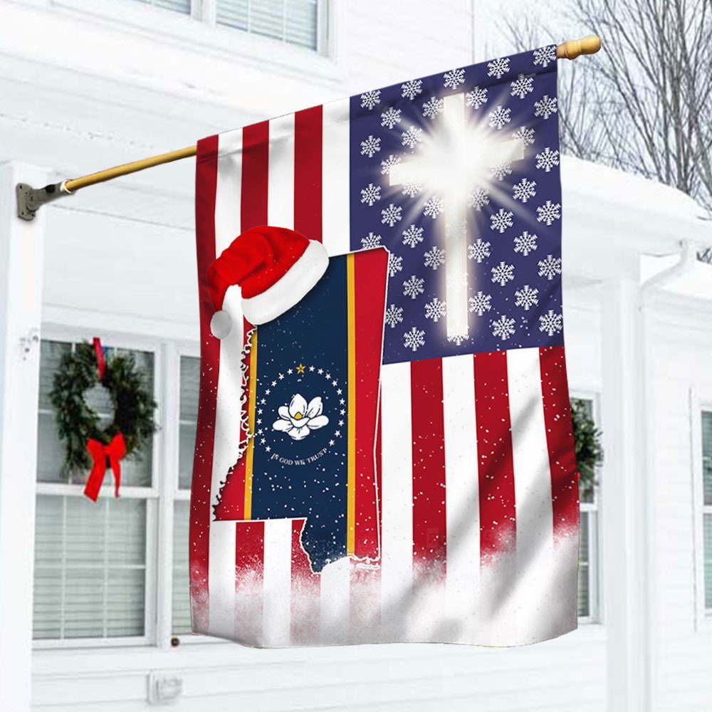 Mississippi Flag Merry Christmas LHA1808F