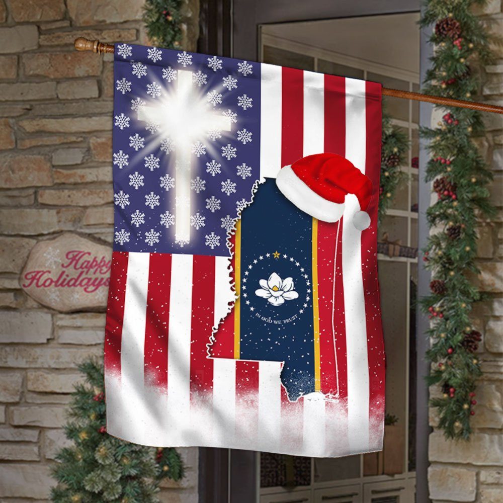 Mississippi Flag Merry Christmas LHA1808F