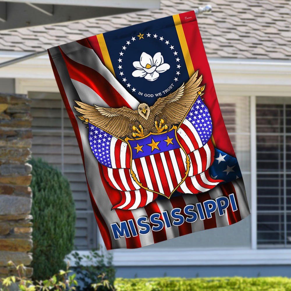 Mississippi State Eagle American Flag MLH2082F