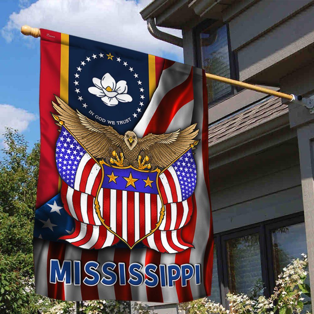 Mississippi State Eagle American Flag MLH2082F