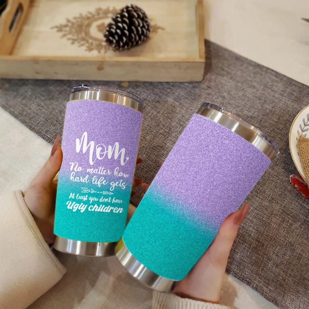 Mom Funny 20oz Tumbler Mint Purple