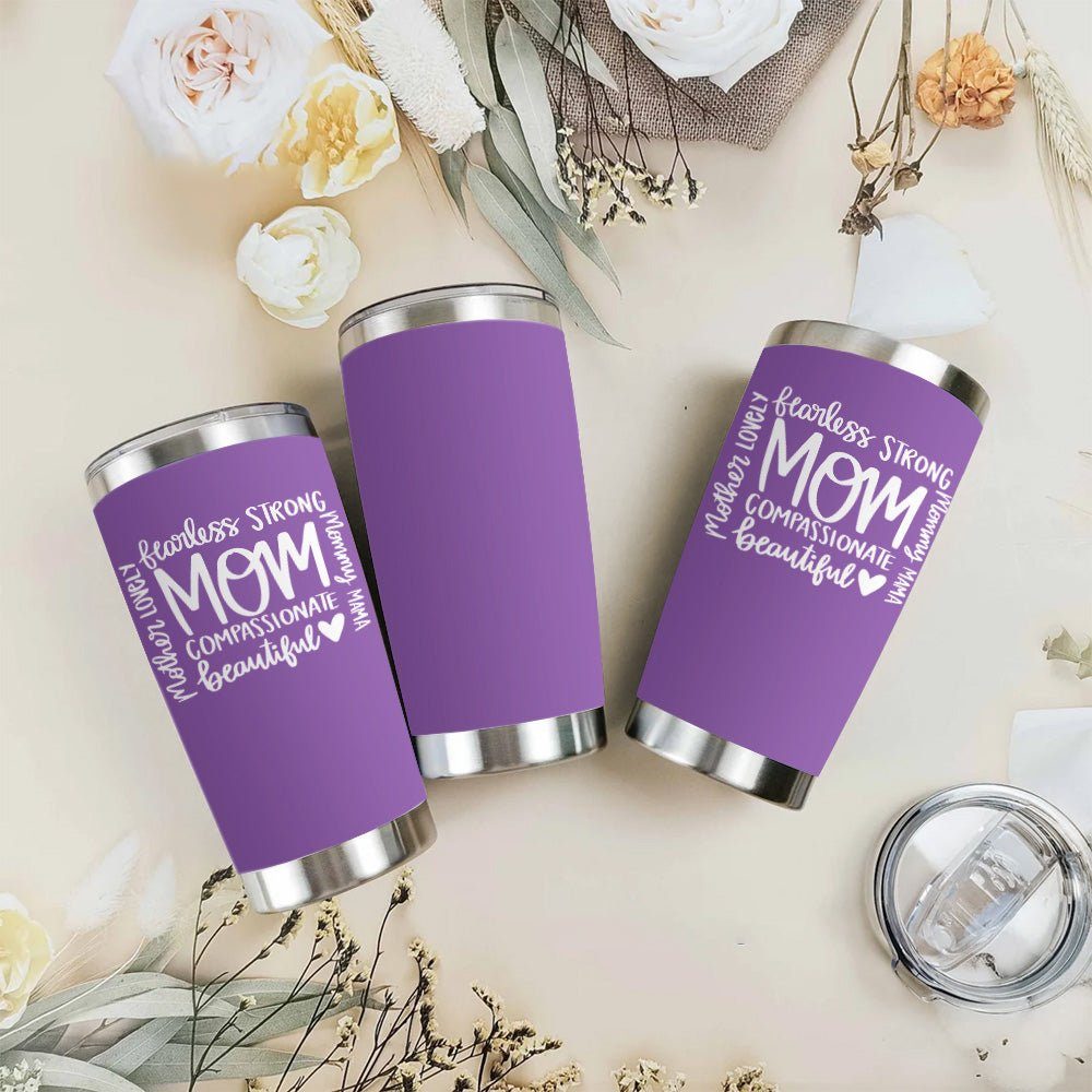 Mom Mama Mommy 20oz Tumbler Purple