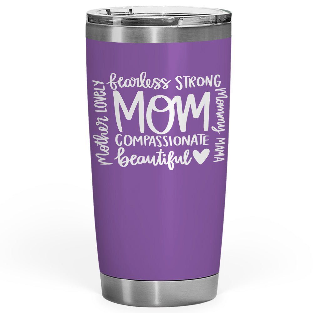 Mom Mama Mommy 20oz Tumbler Purple