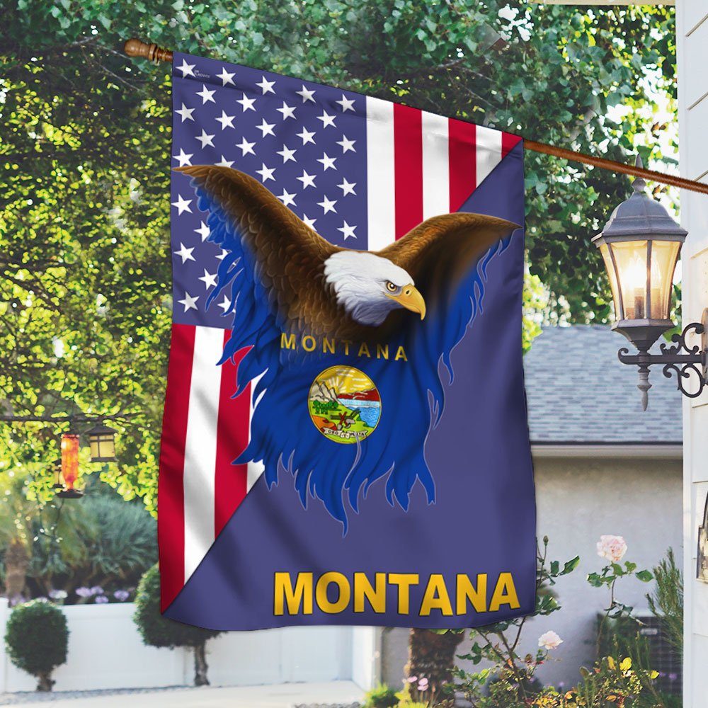 Montana Flag American Eagle Montana Flag TRL1748Fv2