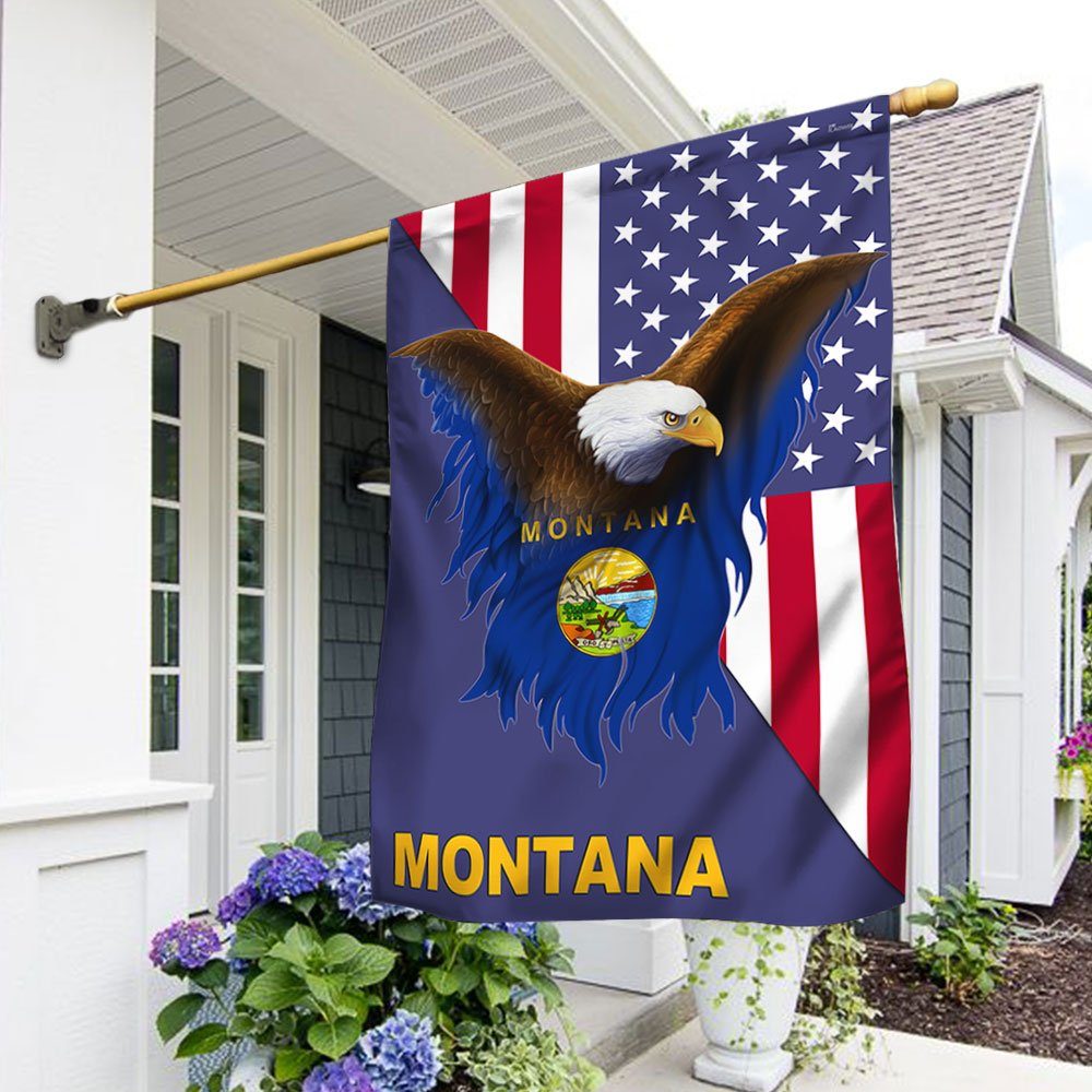 Montana Flag American Eagle Montana Flag TRL1748Fv2
