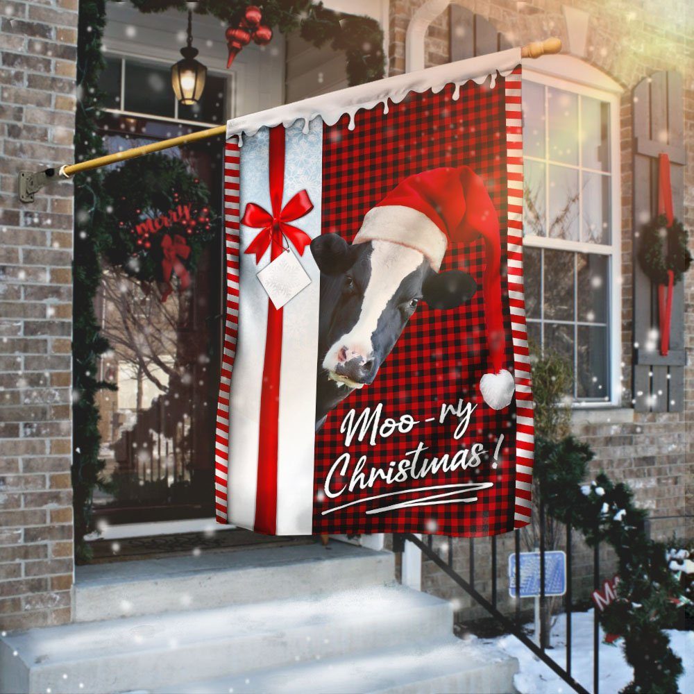 Moo-ry Christmas. Cow Flag