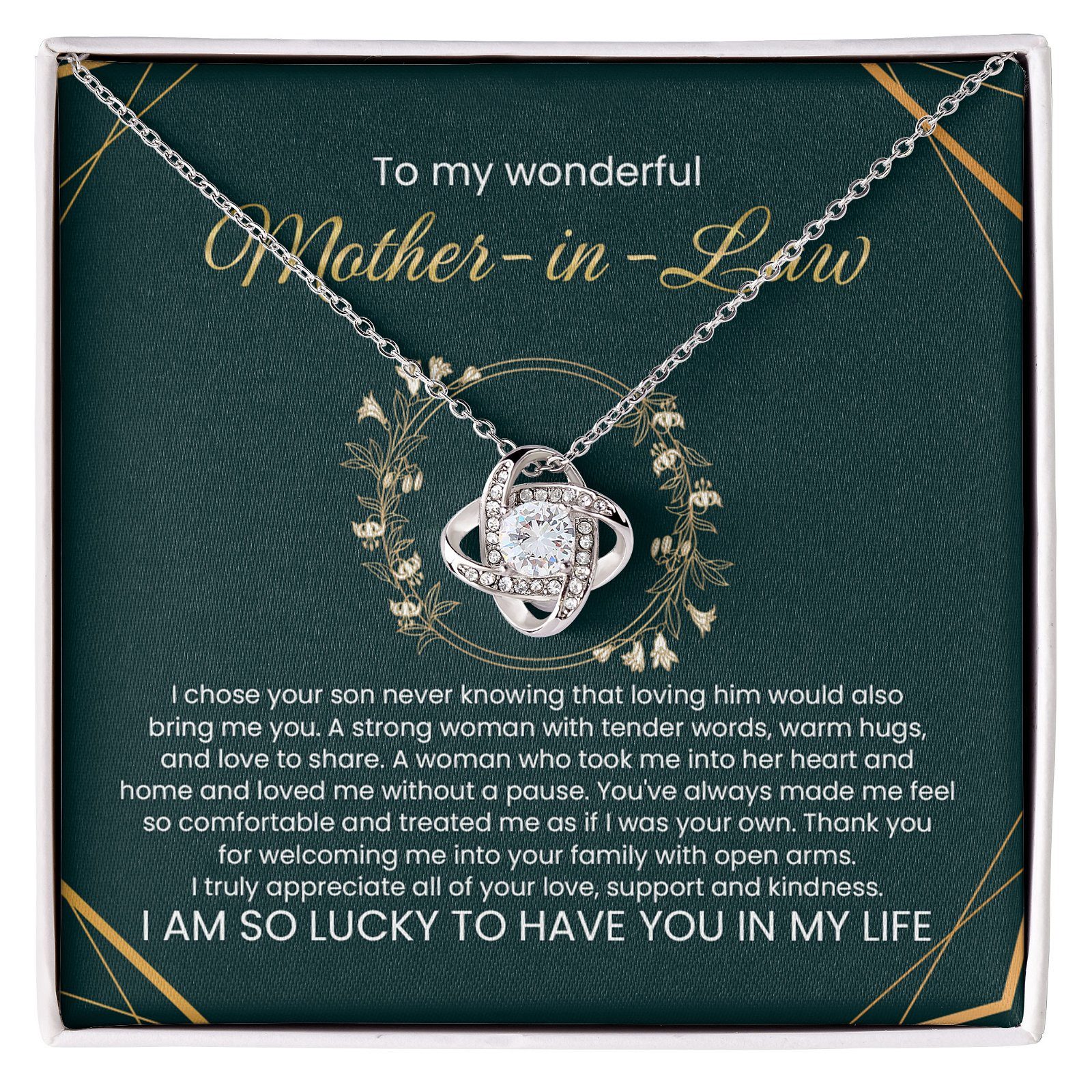 Mother-In-Law Necklace, Mother Of Groom Necklace Gift From Bride, Gift For Bonus Mom, Gift For Mother In Law, Mother-in-law Jewelry Gifts TQN642NL