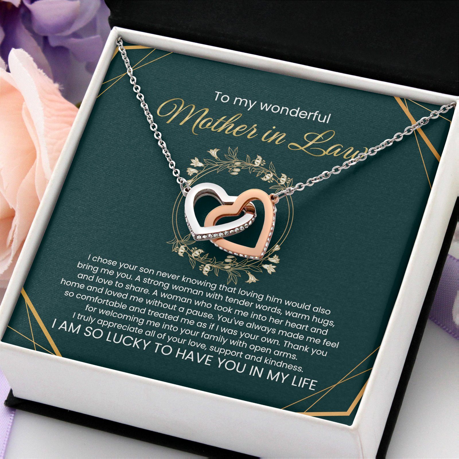 Mother-In-Law Necklace, Mother Of Groom Necklace Gift From Bride, Gift For Bonus Mom, Gift For Mother In Law, Mother-in-law Jewelry Gifts TQN642NL