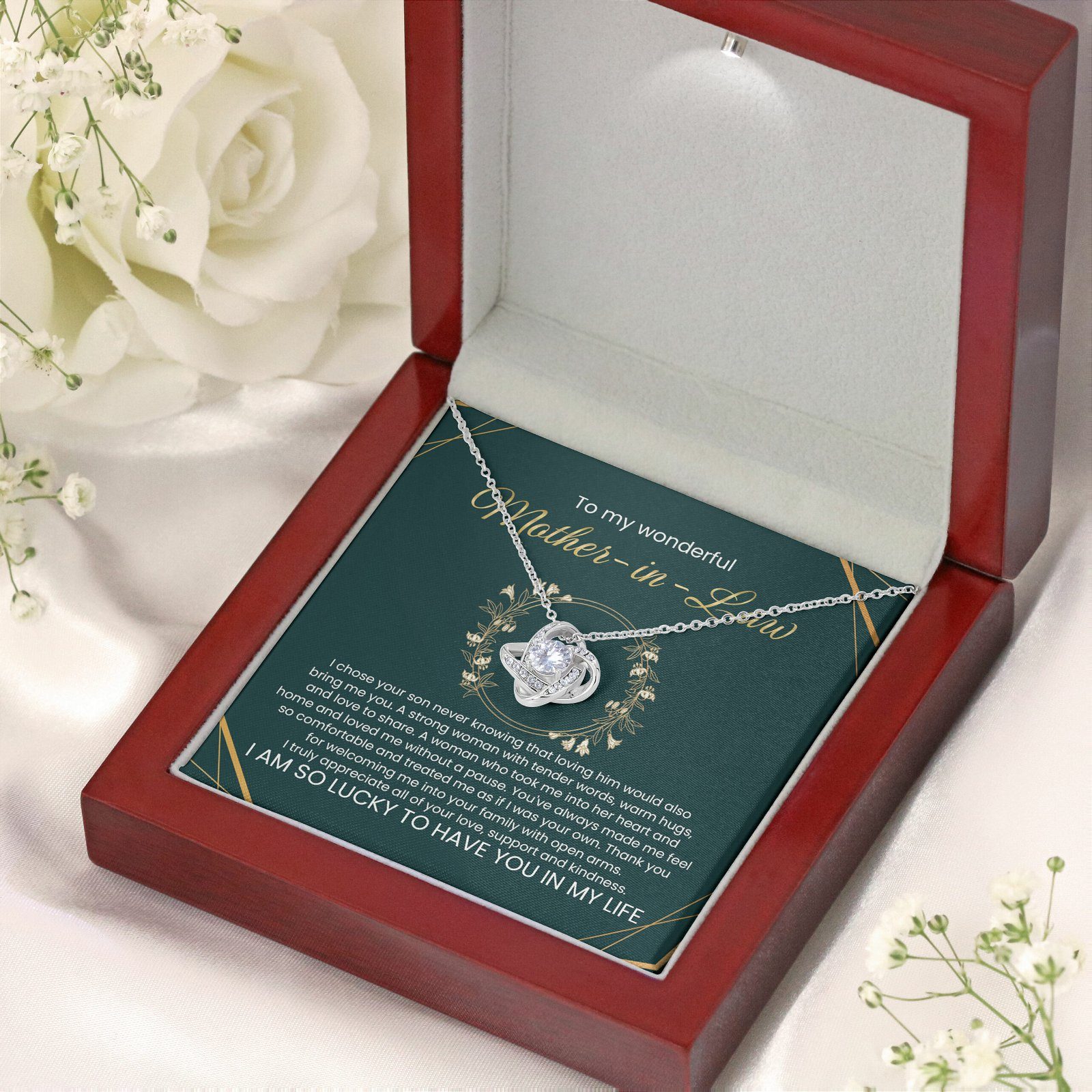 Mother-In-Law Necklace, Mother Of Groom Necklace Gift From Bride, Gift For Bonus Mom, Gift For Mother In Law, Mother-in-law Jewelry Gifts TQN642NL