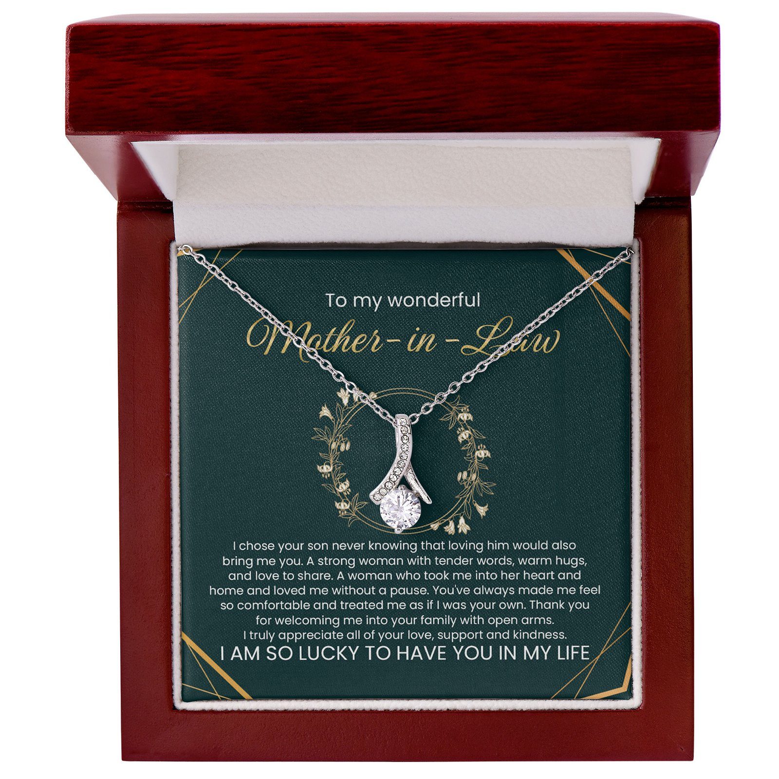 Mother-In-Law Necklace, Mother Of Groom Necklace Gift From Bride, Gift For Bonus Mom, Gift For Mother In Law, Mother-in-law Jewelry Gifts TQN642NL