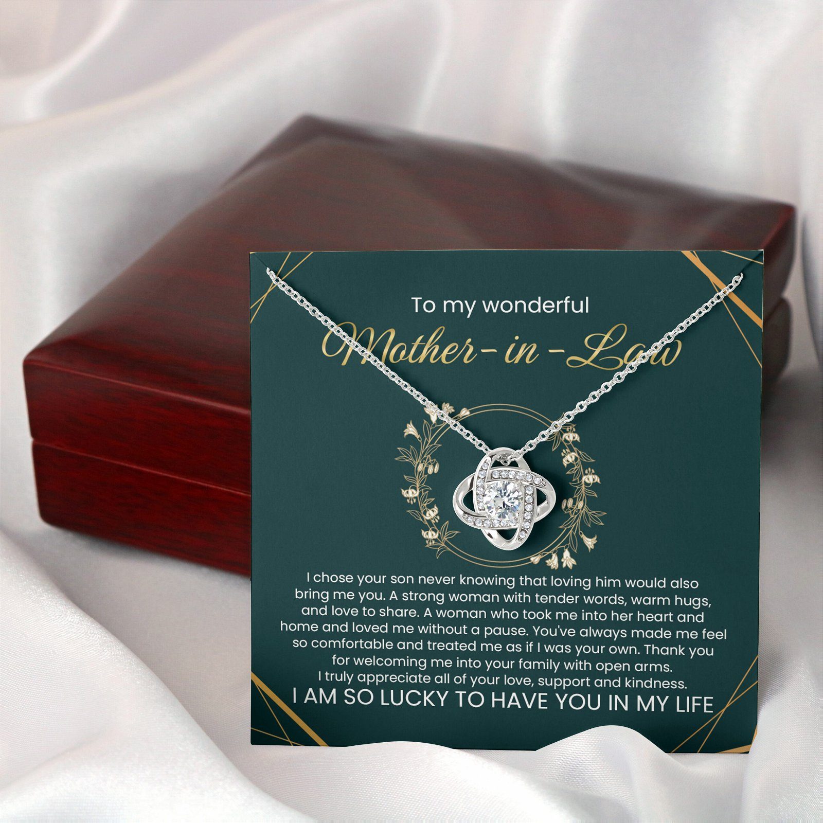 Mother-In-Law Necklace, Mother Of Groom Necklace Gift From Bride, Gift For Bonus Mom, Gift For Mother In Law, Mother-in-law Jewelry Gifts TQN642NL