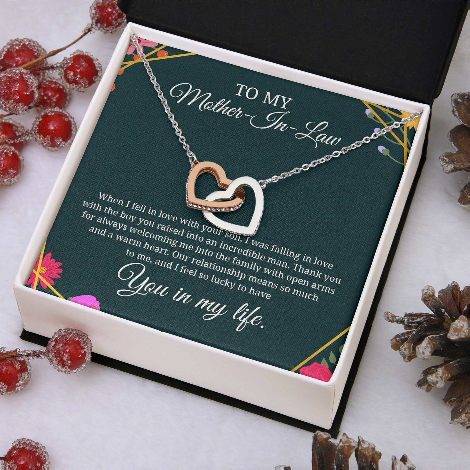 Mother in Law Necklace, Mother-In-Law Gift, Mom Gifts, Mother in Law Christmas Gift, Mother of the Groom Gift, Wedding Gift MLN694NL