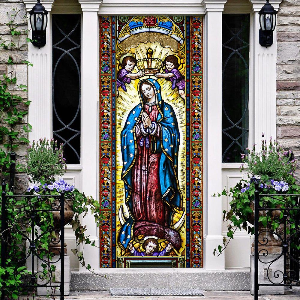 Mother Mary Door Cover