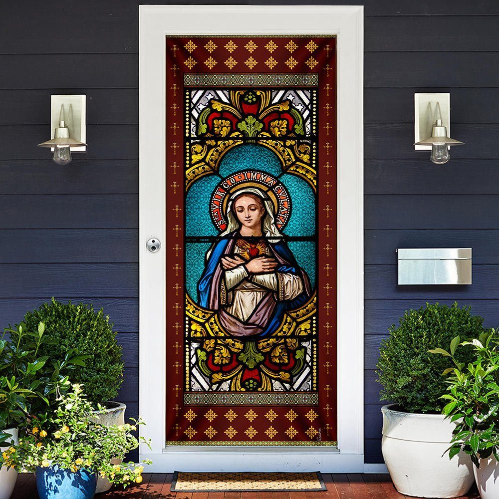 Mother Mary Door Cover