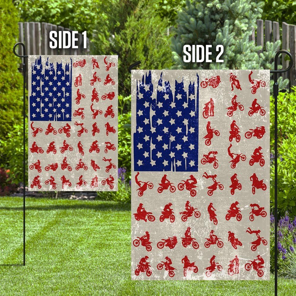 Motocross American US Flag Motocross American US Flag