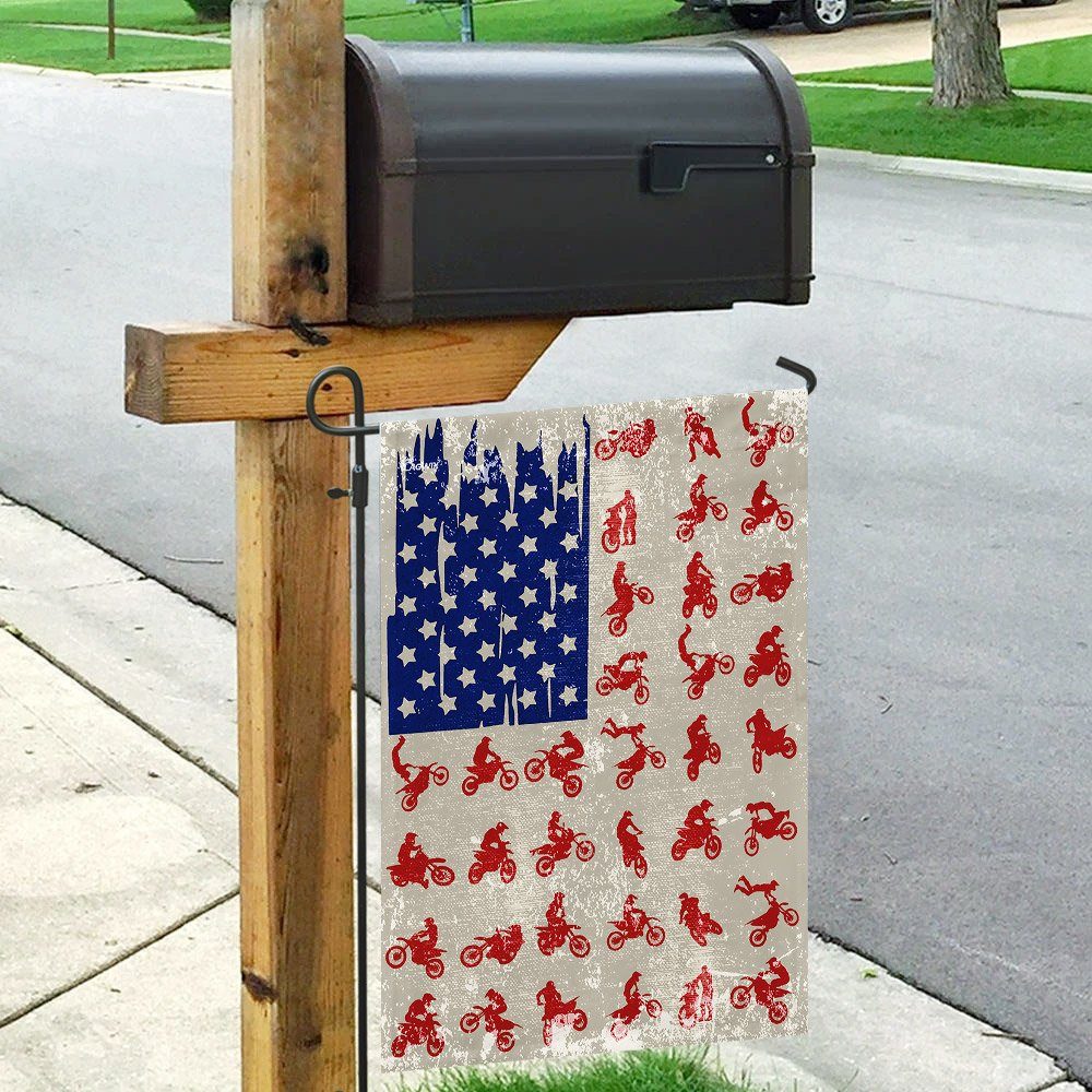 Motocross American US Flag Motocross American US Flag