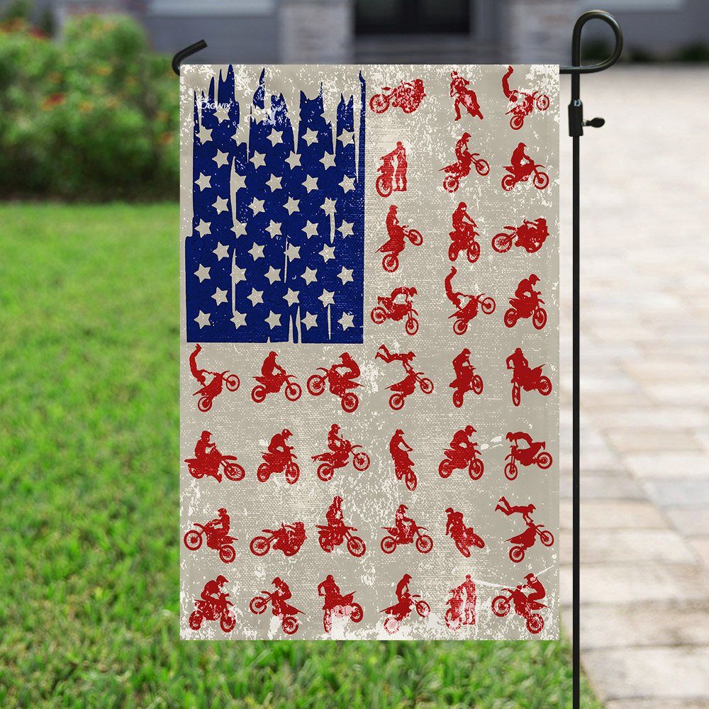 Motocross American US Flag Motocross American US Flag