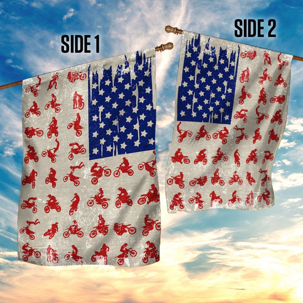 Motocross American US Flag Motocross American US Flag